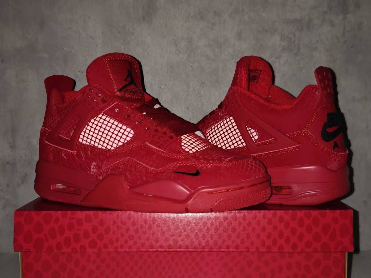 Nigel Sylvester x Air Jordan 4 Red Mamba Unisex Sneakers