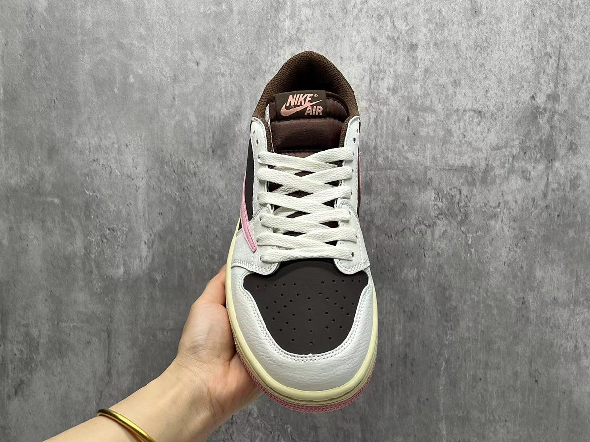 Travis Scott x Air Jordan 1 Low OG SP Brown & Pink Unisex Sneakers