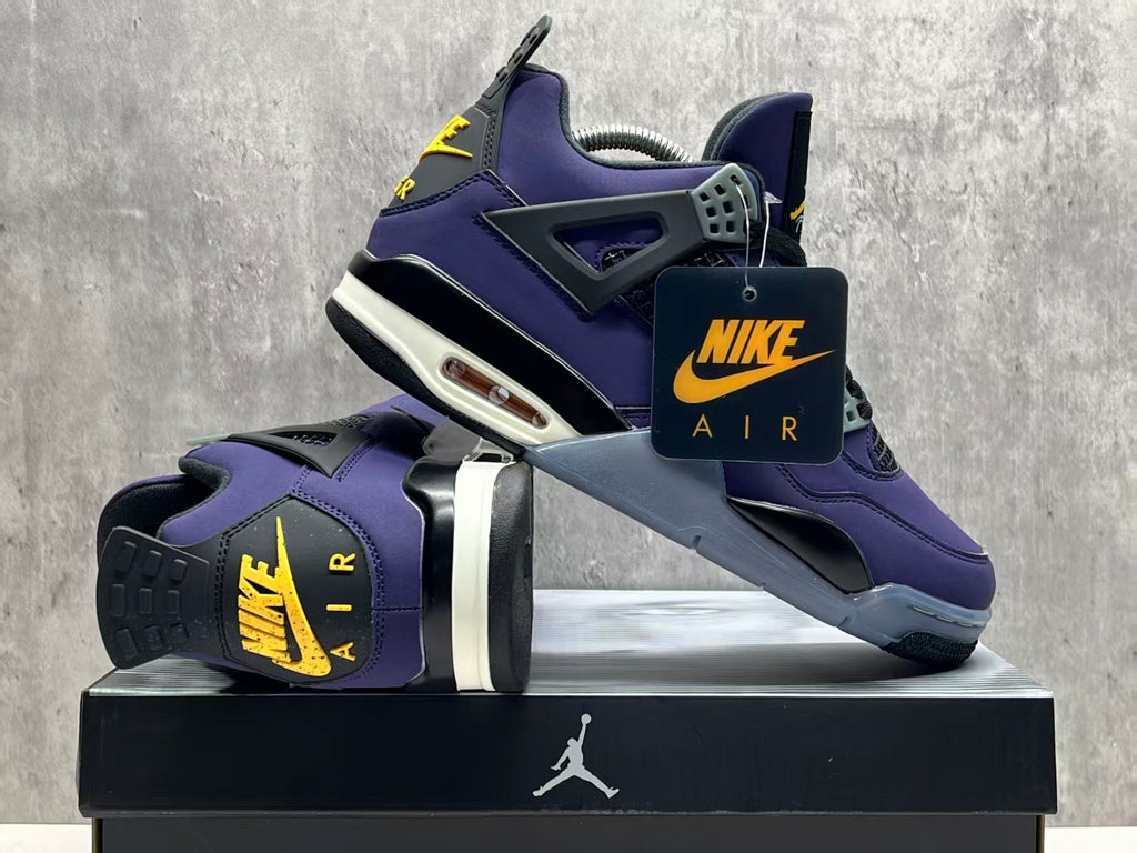 Air Jordan 4 Lakers Purple & Gold Unisex Sneakers