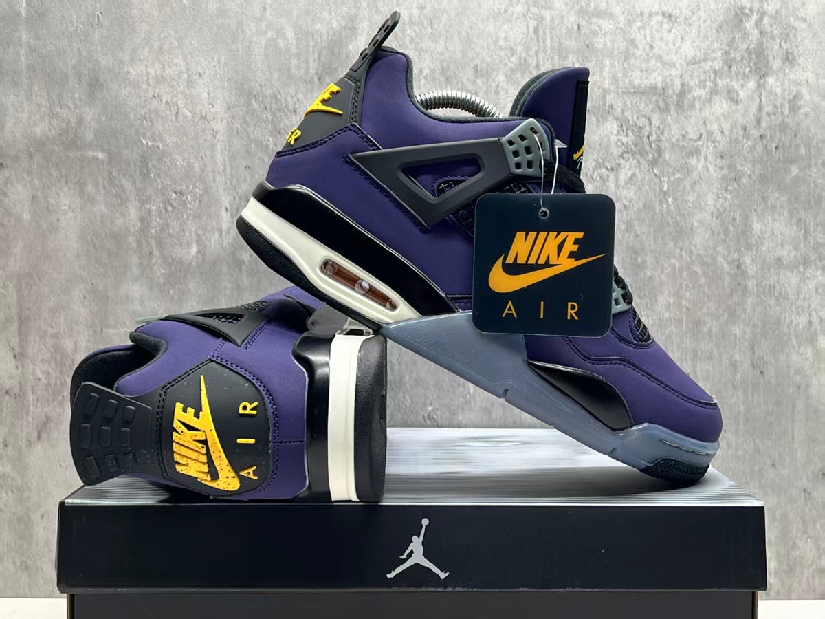 Air Jordan 4 Lakers Purple & Gold Unisex Sneakers