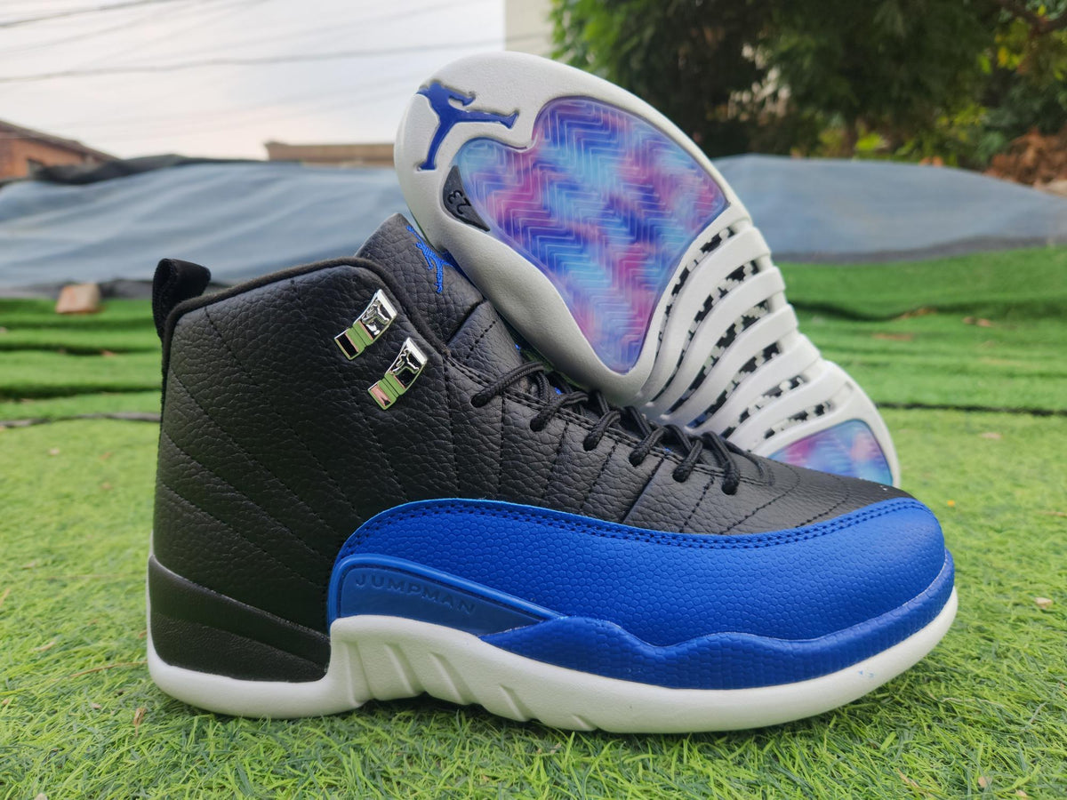 Air Jordan 12 Black/Blue/White Men's & Women's Sneakers