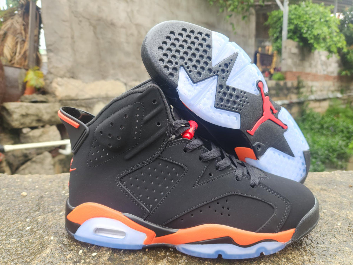Air Jordan 6 Retro Shattered Backboard Black/Orange Sneakers