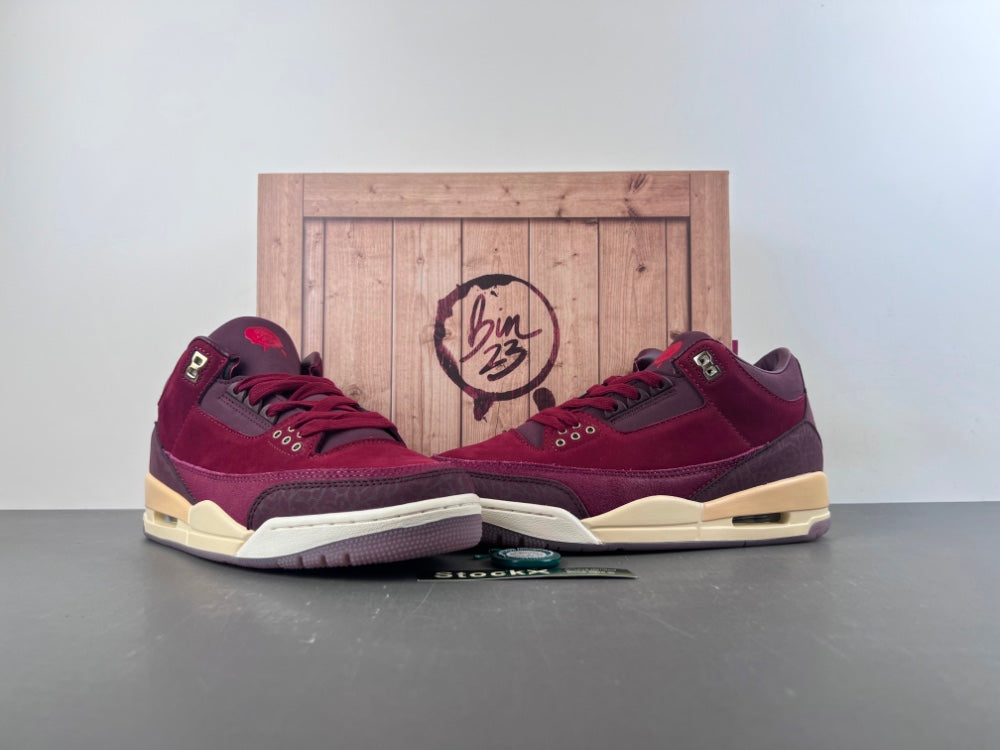 Air Jordan 3 BIN 23 Burgundy Unisex Sneakers – IO7744-600