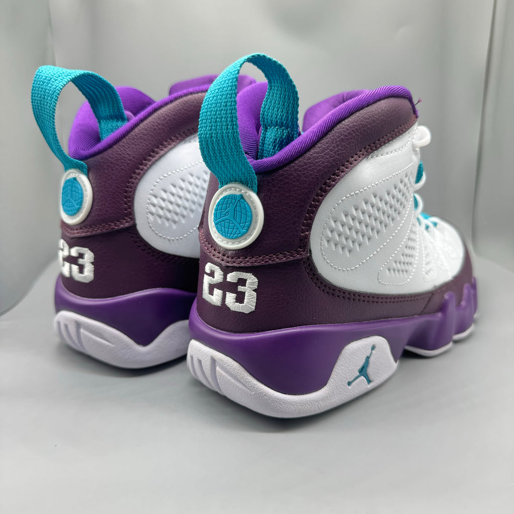 Air Jordan 9 White & Purple Unisex Sneakers