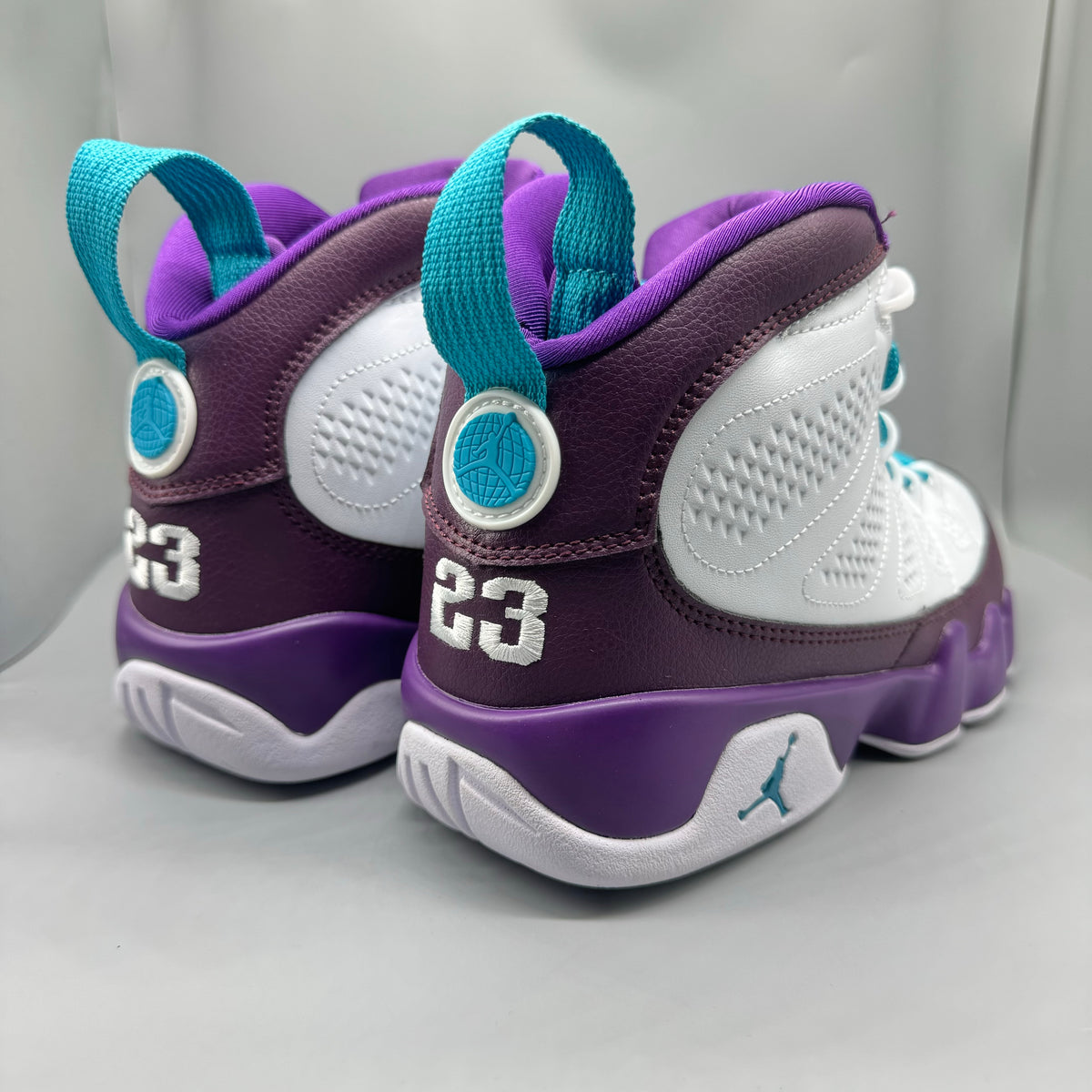 Air Jordan 9 White & Purple Unisex Sneakers