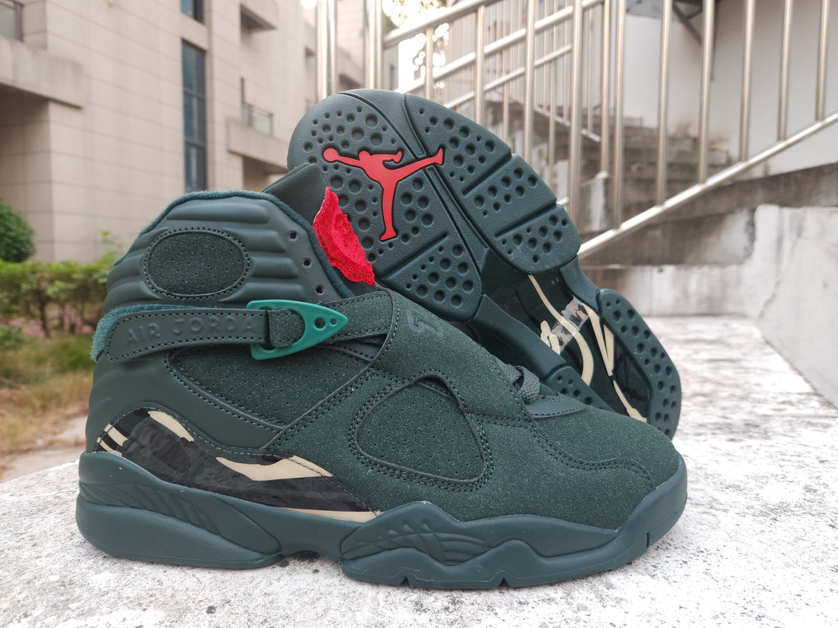Air Jordan 8 Green/Gold/Black/Red Sneakers