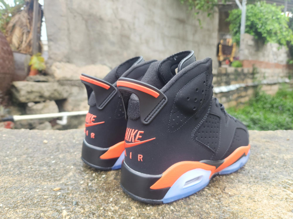 Air Jordan 6 Retro Shattered Backboard Black/Orange Sneakers