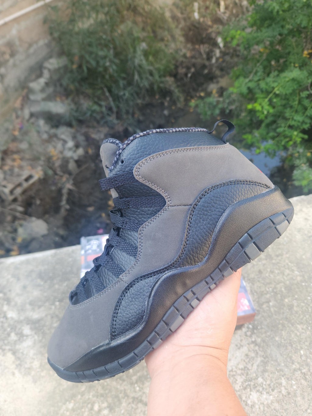 Air Jordan 10 Retro Shadow Grey/Black Sneakers