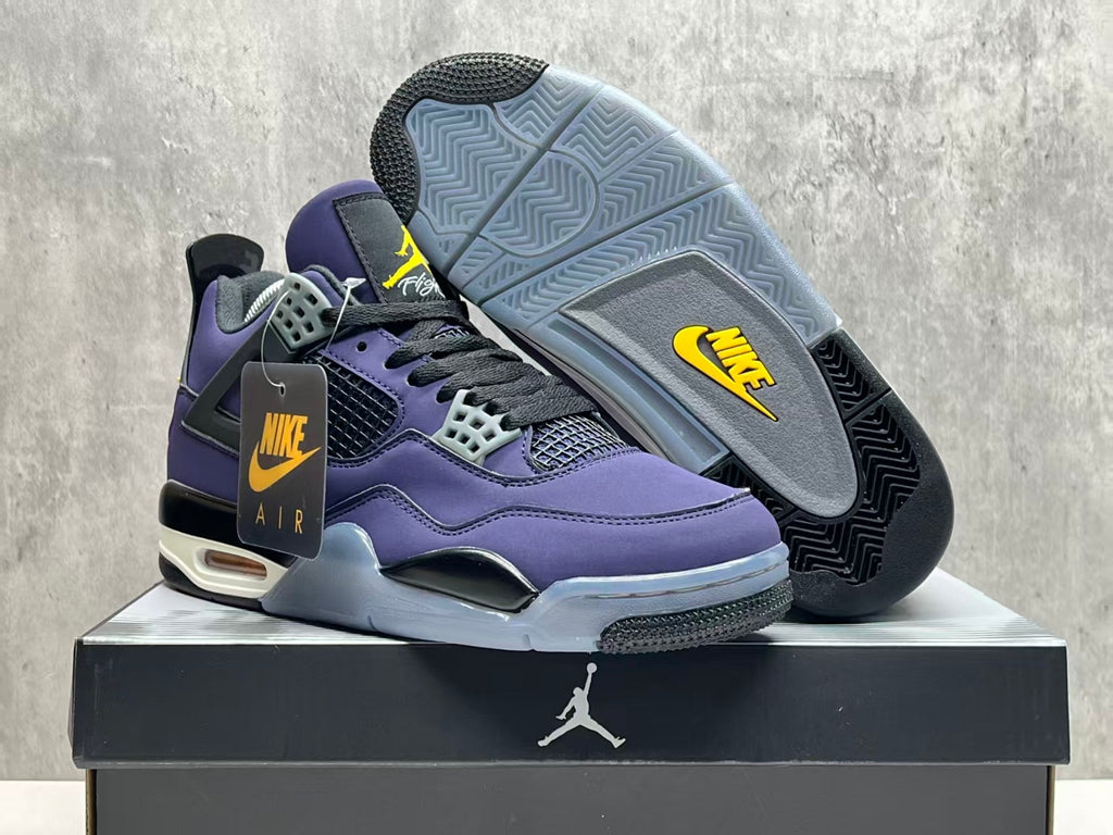 Air Jordan 4 Lakers Purple & Gold Unisex Sneakers
