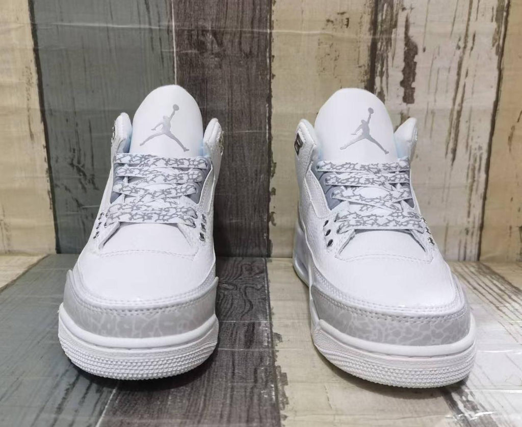 Air Jordan 3 Retro 'Pure White' – Clean Minimalist Sneaker