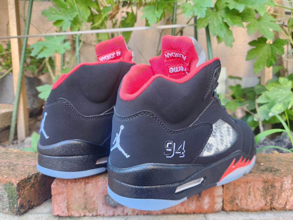 Air Jordan 5 Retro Black/Red Sneakers