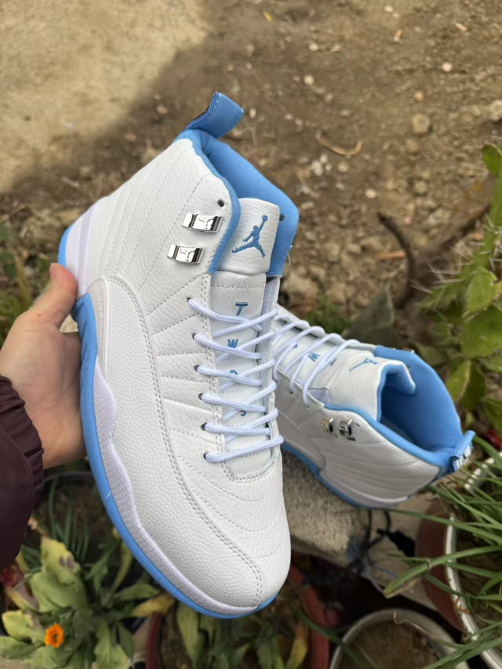 Air Jordan 12 Retro White/Jade Sneakers
