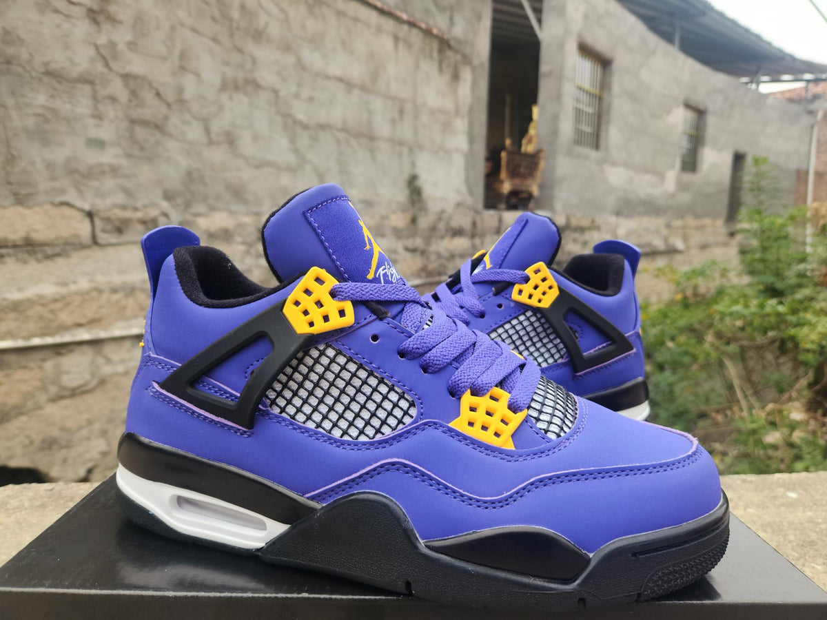 Air Jordan 4 Retro 'Imperial Purple' – Nubuck & Gold Contrast Sneaker