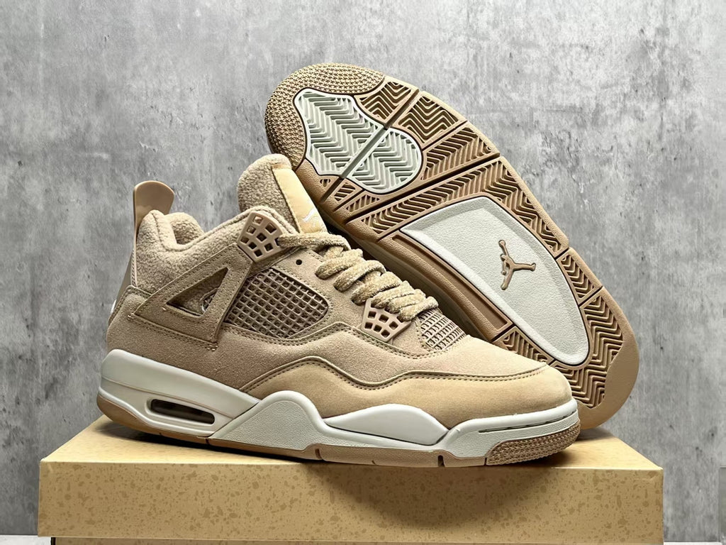 Air Jordan 4 'Beige Suede' – Premium Tonal Sneaker