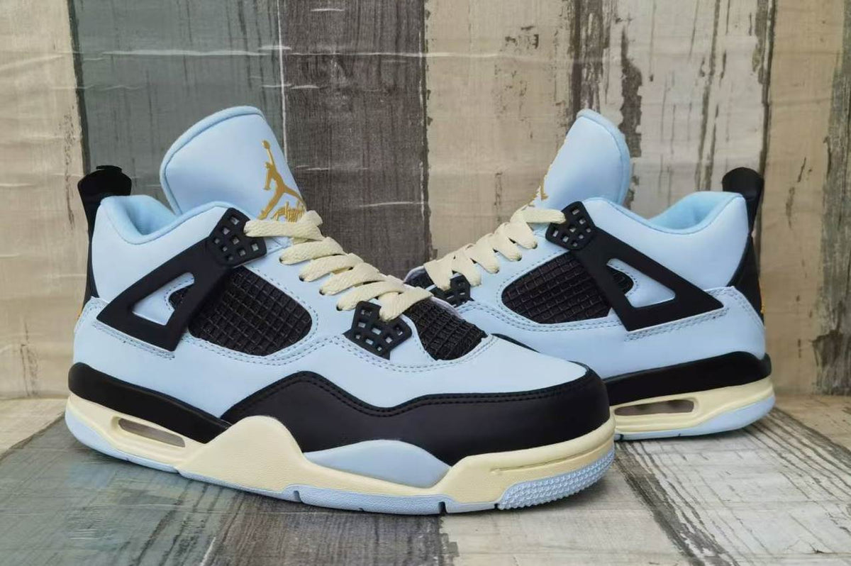 Air Jordan 4 Light Blue & Black Men's Sneakers