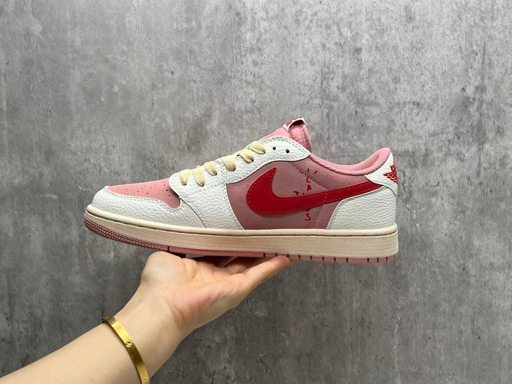 Travis Scott x Air Jordan 1 Retro Low OG SP Shy Pink Unisex Sneakers