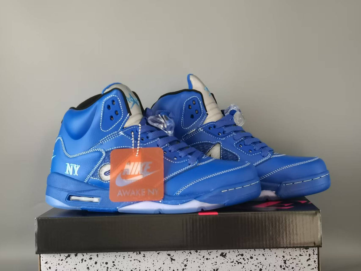 Air Jordan 5 Retro NY Arctic Blue Blue/Black Sneakers