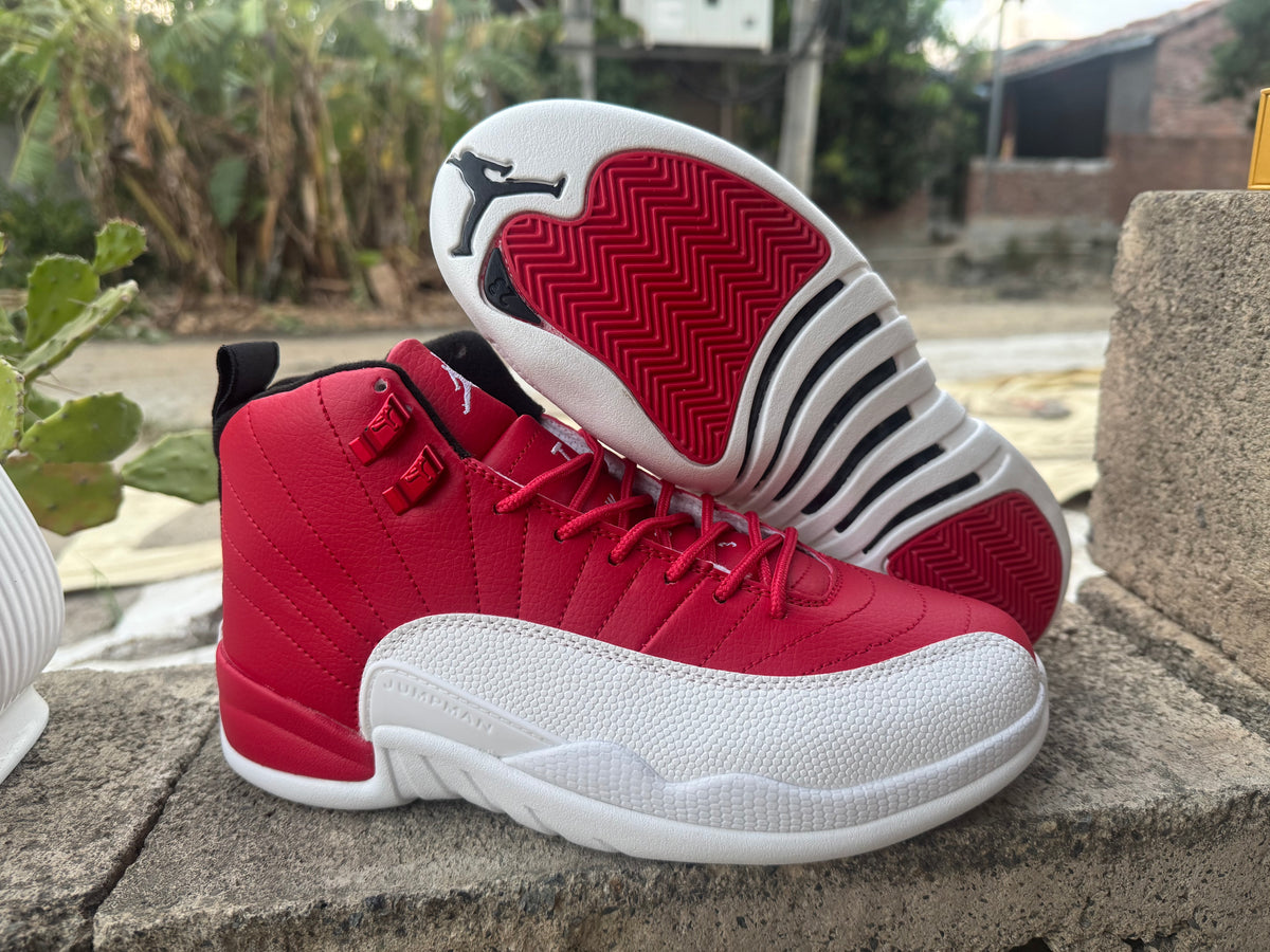 Air Jordan 12 Retro White/Red Sneakers