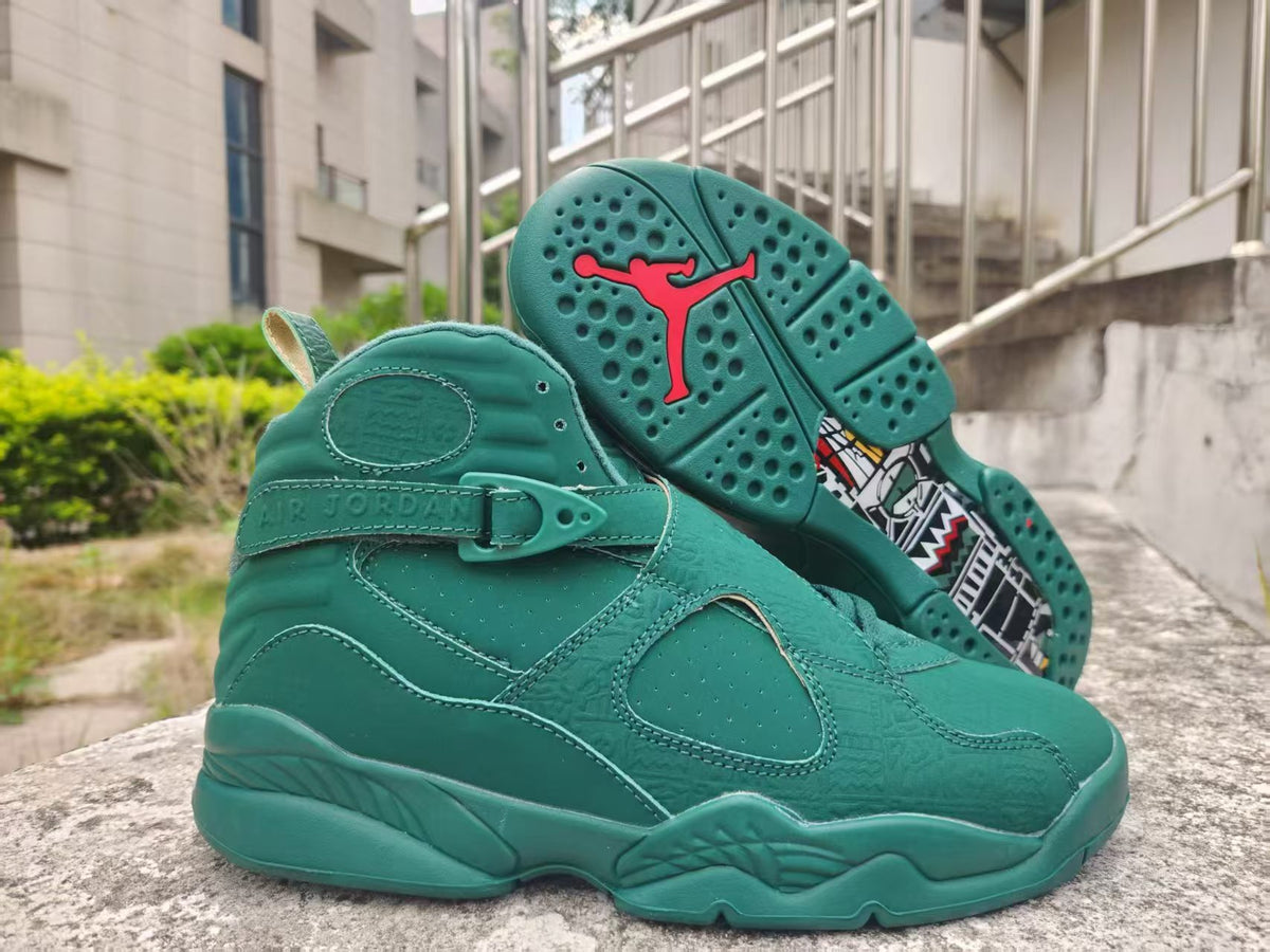 Air Jordan 8 Dark Green Unisex Sneakers