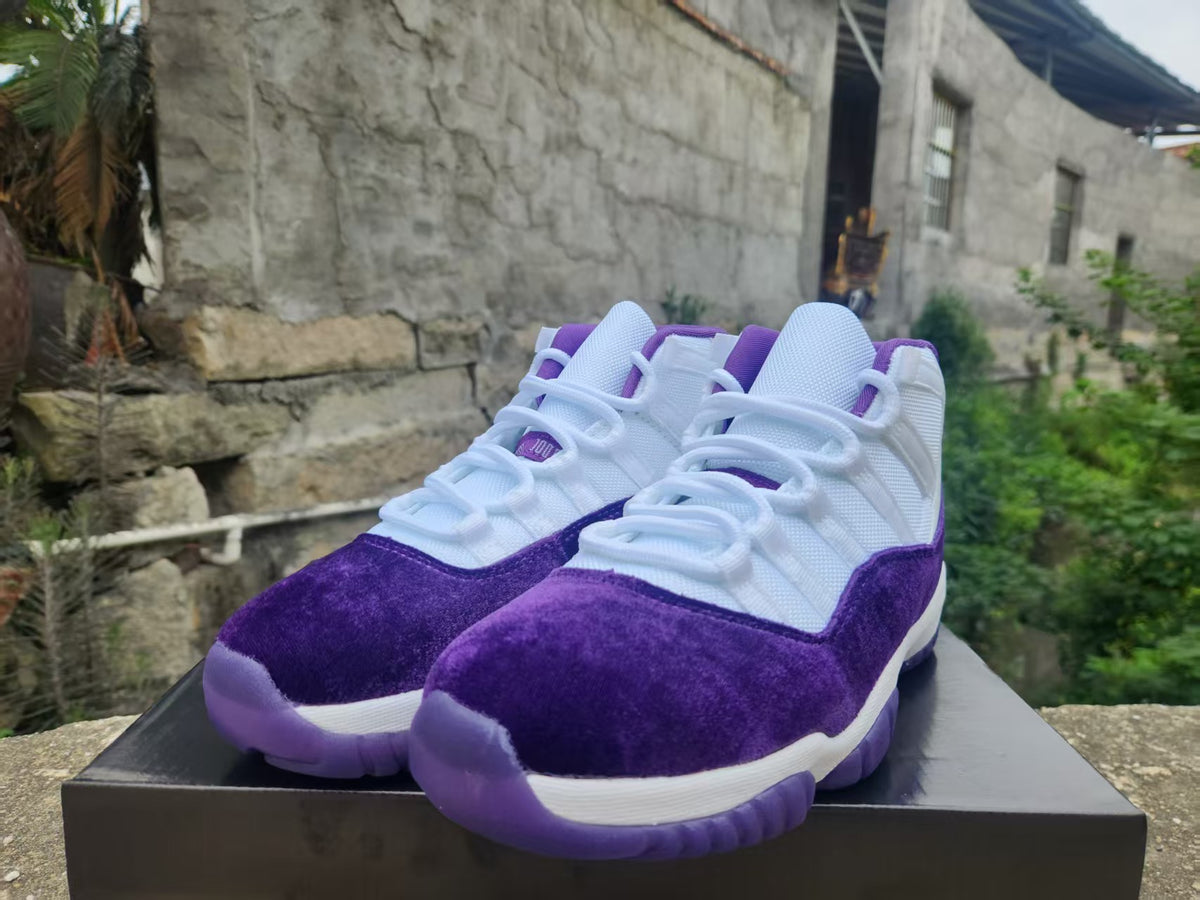 Air Jordan 11 White & Velvet Purple Sneakers