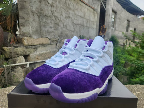 Air Jordan 11 White & Velvet Purple Sneakers