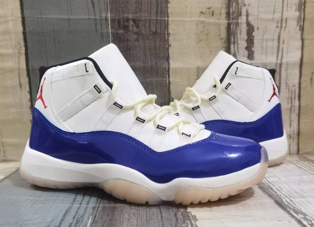 Air Jordan 11 Retro White/Blue/Red Men's & Women's Sneakers