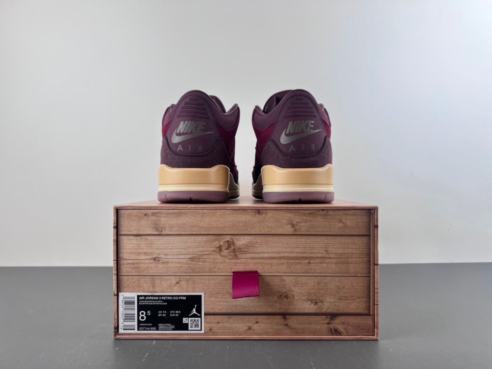 Air Jordan 3 BIN 23 Burgundy Unisex Sneakers – IO7744-600