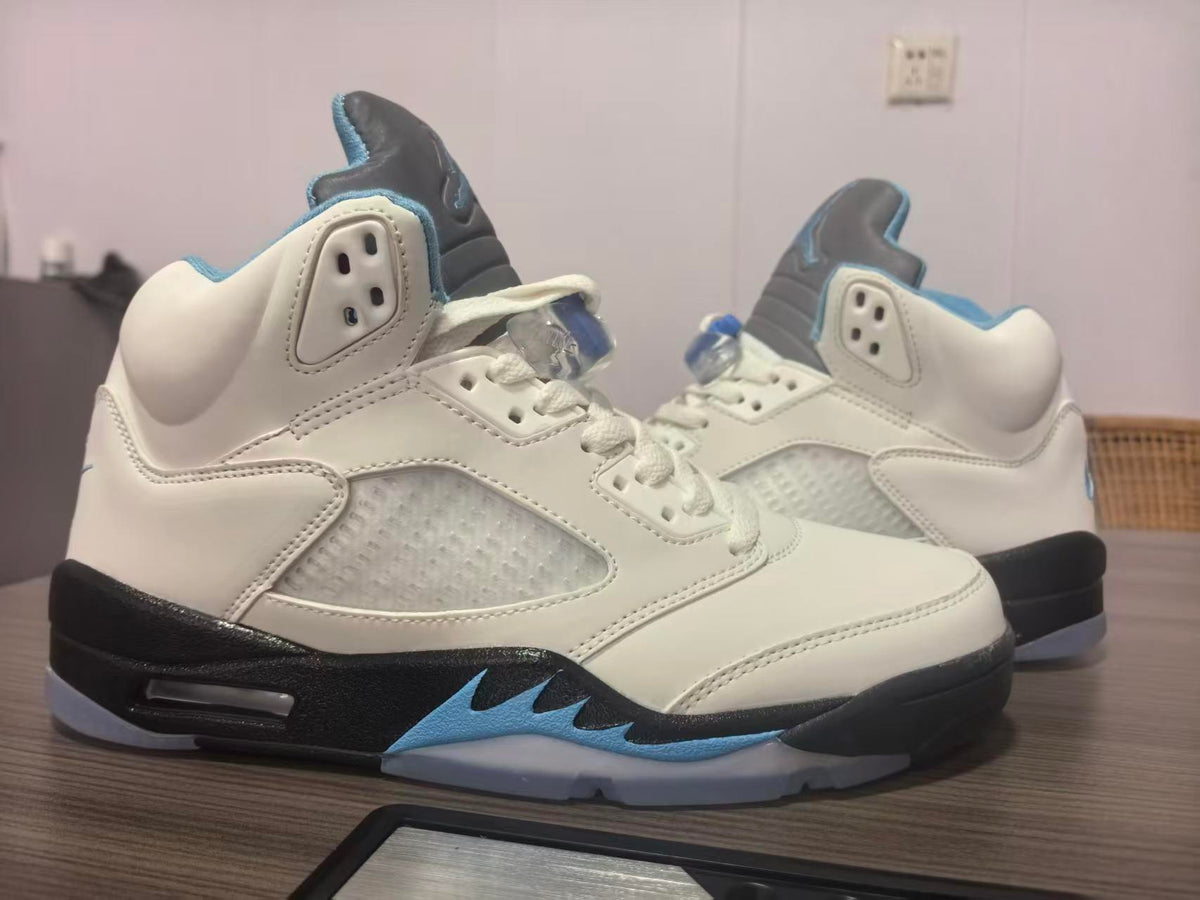Air Jordan 5 Deep Pink & Blue Sneakers