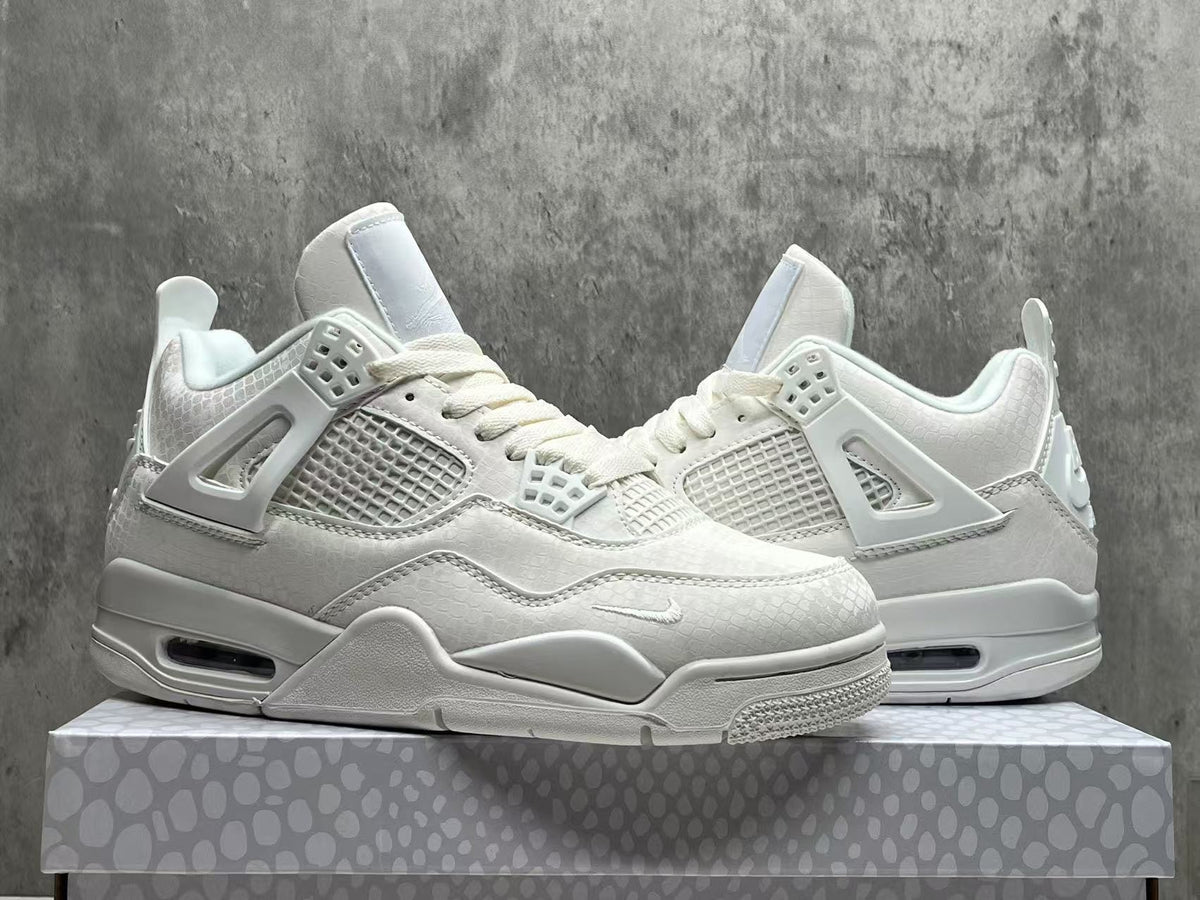 Air Jordan 4 x Nigel Sylvester 'White Mamba' – Premium Textured Collab