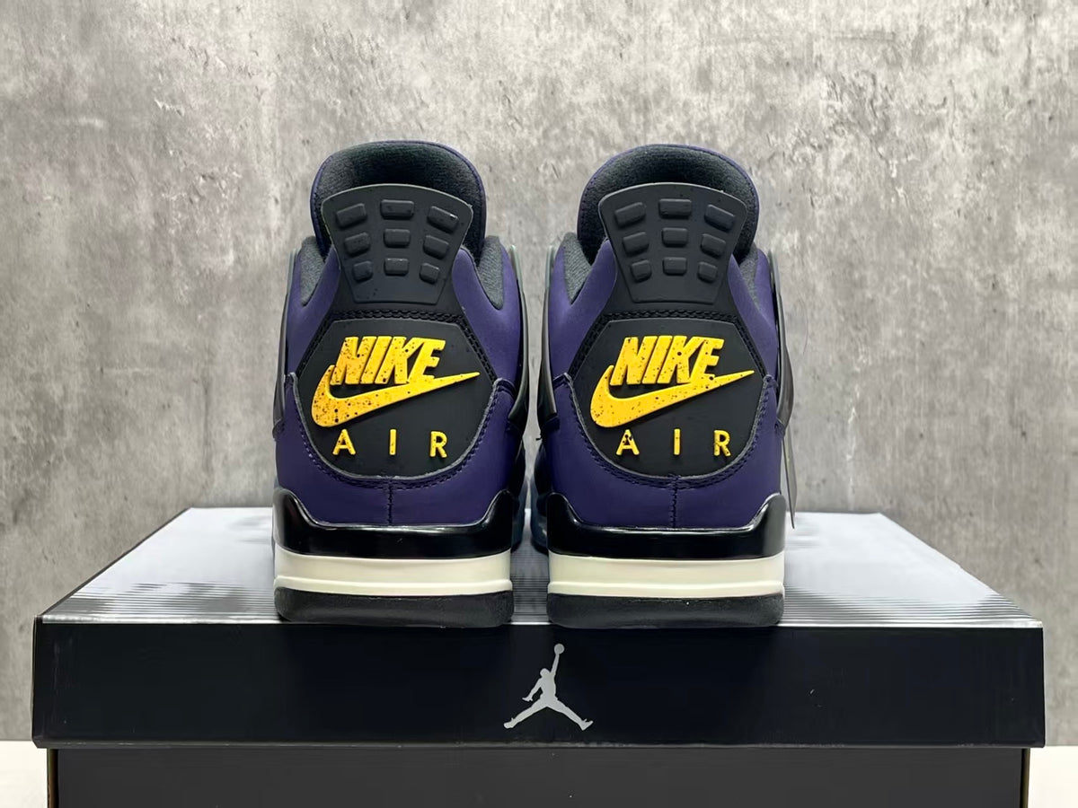 Air Jordan 4 Lakers Purple & Gold Unisex Sneakers