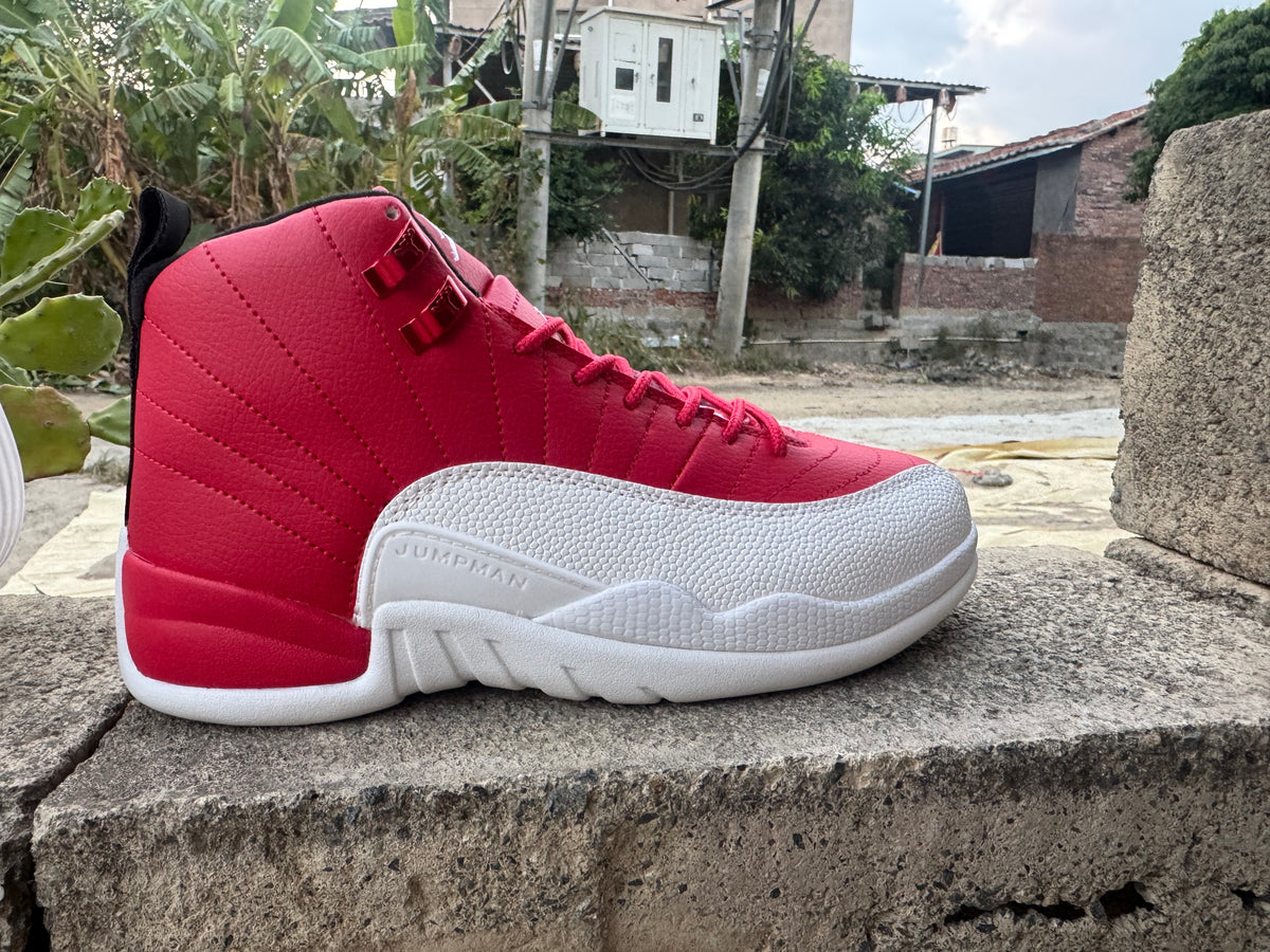 Air Jordan 12 Retro White/Red Sneakers
