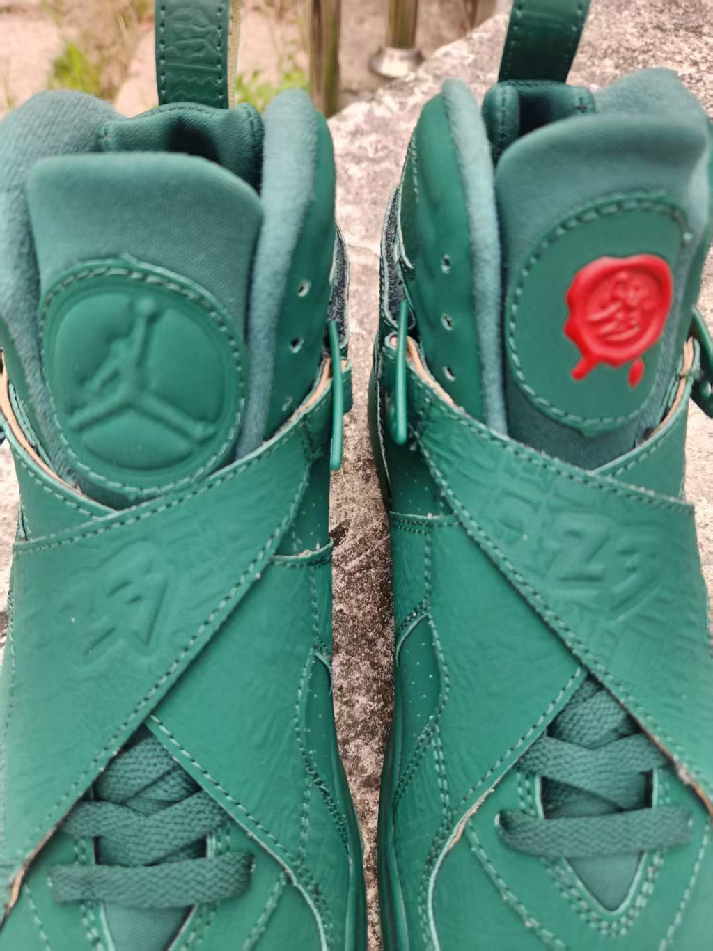 Air Jordan 8 Dark Green Unisex Sneakers