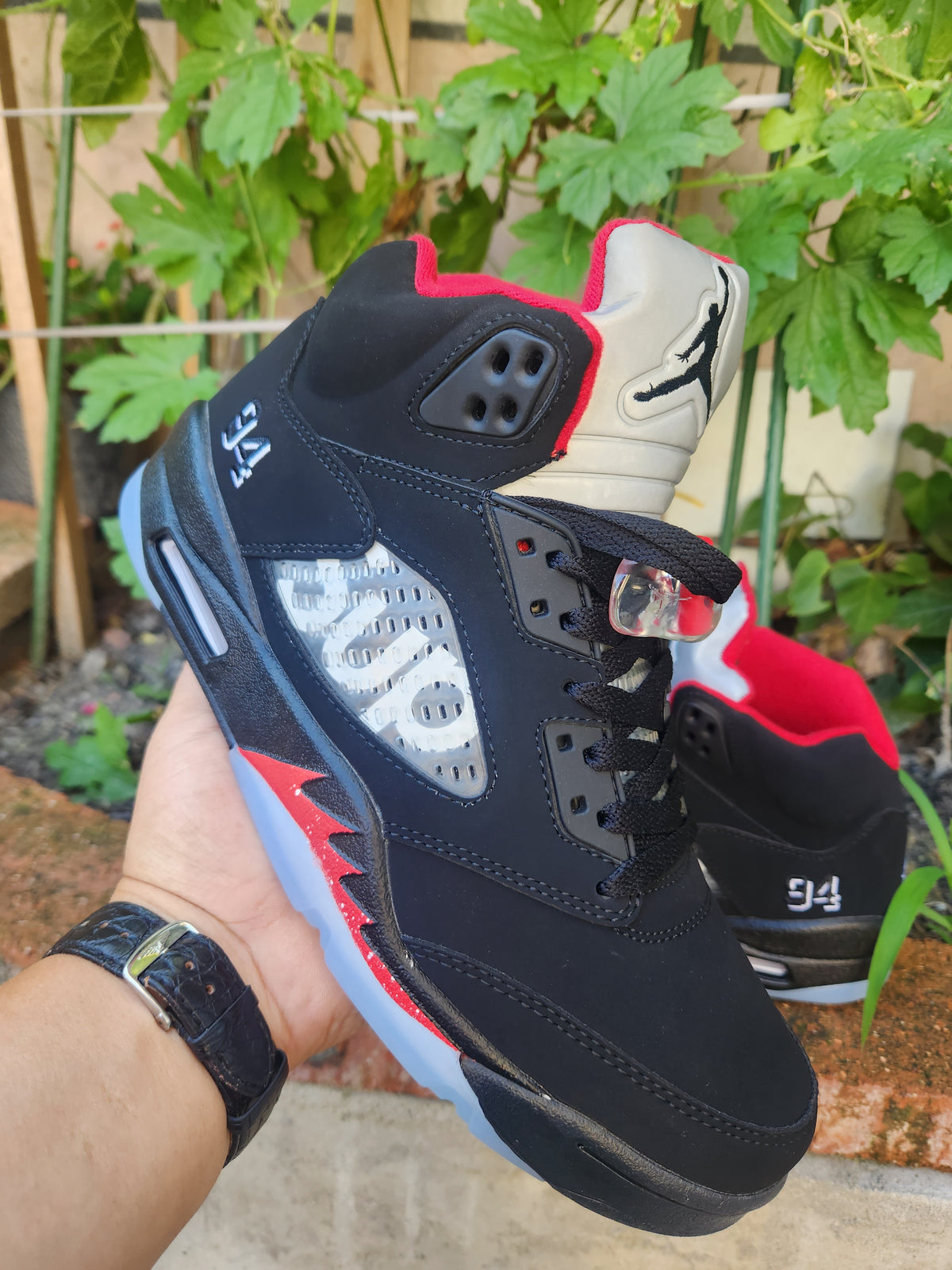 Air Jordan 5 Retro Black/Red Sneakers
