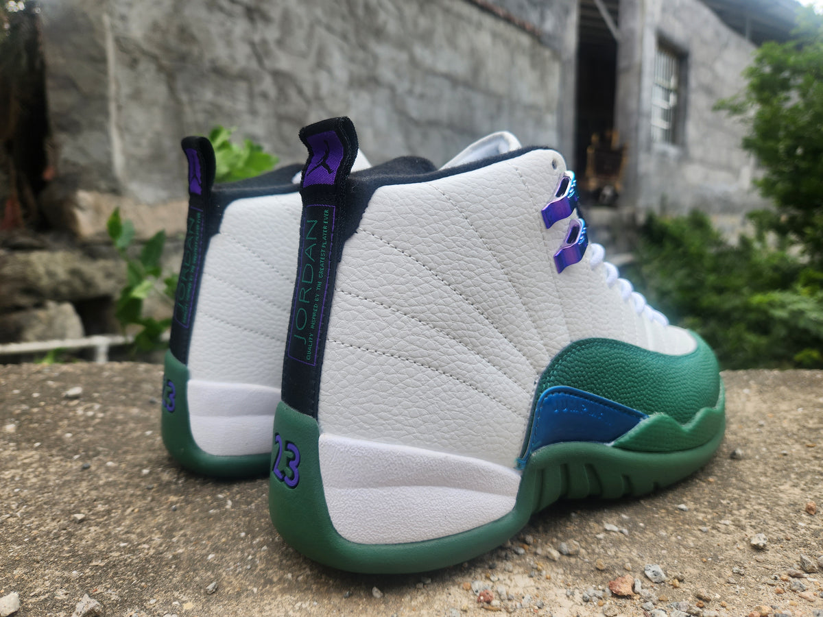 Air Jordan 12 New White/Green Sneakers